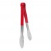 Winco UT-12HP-R 12 Stainless Steel Utility Tongs, Red Handle