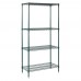 Winco VEXS-1848 18 x 48 x 72 Epoxy Coated Wire Shelving Set