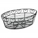 Winco WBKG-10O Oval Wire Bread/Fruit Basket, 10 x 6-1/2 x 3