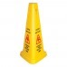 Winco WCS-27T 27 Wet Floor Tri Cone Shaped Caution Sign