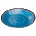 Winco WDM001-405 Ardesia Luzia Blue Melamine Hammered Deep Plate, 9-5/8