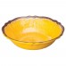 Winco WDM001-607 Luzia 13-3/4 Yellow Round Melamine Hammered Soup/Cereal Bowl