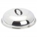 Winco WKCS-15 15-3/8 Stainless Steel Wok Cover with Handle