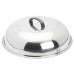 Winco WKCS-18 17-3/4 Stainless Steel Wok Cover with Handle