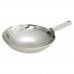 Winco WOK-14W 14 Stainless Steel Chinese Style Wok with Welded Handle