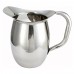 Winco WPB-2C 64 oz. Stainless Steel Deluxe Bell Pitcher with Ice Guard