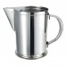 Winco WPG-64 64 oz. Stainless Steel Water Pitcher with Ice Guard