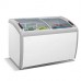 Wowcooler XS260 39" Curved Glass Ice Cream Freezer with LED Lighting | 10 Cu. Ft.