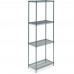 18D x 24L x 64H Green Epoxy Wire Shelving Kit, 4-Shelf, NSF Listed