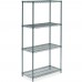 18D x 36L x 64H Green Epoxy Wire Shelving Kit, 4-Shelf, NSF Listed