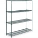 18D x 60L x 64H Green Epoxy Wire Shelving Kit, 4-Shelf, NSF Listed