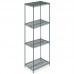 24D x 24L x 64H Green Epoxy Wire Shelving Kit, 4-Shelf, NSF Listed