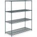 24D x 60L x 64H Green Epoxy Wire Shelving Kit, 4-Shelf, NSF Listed