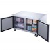 Dukers DUC60F 60'' Double Door Undercounter Freezer- 15.53 Cu. Ft.