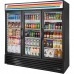 True GDM-72-HC~TSL01, 78 3 Swing Glass Door Merchandiser Refrigerator