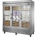 True TS-72FG-HC~FGD01, 78 3 Glass Door Reach-In Freezer, TS Series