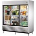 True TSD-69G-LD, 78 3 Glass Slide Door Reach-In Refrigerator, TSD Series