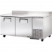 True TWT-67F-HC, 67 2 Solid Door Deep Worktop Freezer