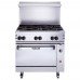 Vulcan 36C-6BP Endurance 6-Burner 36 Liquid Propane Range with Convection Oven Base - 215,000 BTU