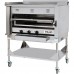 Vulcan VST4B Natural Gas V Series 45 1/2 Wide Deck-Type 3 Cast Iron Burner Heavy-Duty Stainless Steel Chophouse Broiler With 1/2 Thick Griddle Plate On Casters, 135,000 BTU