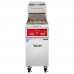 Vulcan VFRY18F Natural Gas 45-50 lb. Floor Fryer with Solid State Analog Controls and KleenScreen Filtration - 70,000 BTU