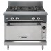 Vulcan VCBB36S_NAT V Series Radiant Natural Gas Floor Model Charbroiler with Standard Oven Base - 149,000 BTU