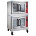 Vulcan VC66GD Double Deck Full Size Liquid Propane Convection Oven with Solid State Controls