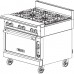 Vulcan V6B36S Natural Gas V Series 36 Wide Standard Oven Base 6 Cast Iron Open Burner Stainless Steel Range On Legs, 260,000 BTU