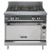 Vulcan V4B36 Liquid Propane V Series 36 Wide Modular Frame 4 Cast Iron Open Burner Stainless Steel Range On Legs, 140,000 BTU