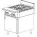 Vulcan V4B24B Natural Gas V Series 24 Wide Cabinet Base 4 Cast Iron Open Burner Stainless Steel Range On Legs, 140,000 BTU