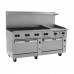 Vulcan 72SS-8B24GN Endurance 8-Burner 72 Natural Gas Range with 24 Manual Griddle and Two Standard Ovens - 350,000 BTU