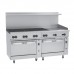 Vulcan 72CC-8B24GN Endurance 8-Burner 72 Natural Gas Range with 24 Manual Griddle and Two Convection Ovens - 350,000 BTU