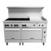 Vulcan 60SS-6B24GBN Endurance 6-Burner 60 Natural Gas Range with 24 Griddle/Broiler and Standard Oven Base - 268,000 BTU