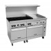 Vulcan 60SS-6B24GN Endurance 6-Burner 60 Natural Gas Range with 24 Griddle and 2 Standard Oven Bases - 278,000 BTU