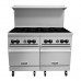 Vulcan 48SS-8BN Endurance 8-Burner 48 Natural Gas Range with Two Standard Ovens - 286,000 BTU