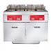 Vulcan 2ER50CF 100 lb. 2 Unit Electric Floor Fryer System with Computer Controls and KleenScreen Filtration - 240V, 3 Phase, 34 kW