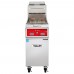 Vulcan 1TR45D PowerFry3 Natural Gas 45-50 lb. Floor Fryer with Solid State Digital Controls - 70,000 BTU