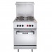 Vulcan EV24S-4FP480 Endurance 24 Stainless Steel Electric Range with Four Hot Tops and Oven Base - 480V