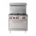 Vulcan SX36-6BP SX Series 6-Burner 36 Liquid Propane Range with Standard Oven Base - 198,000 BTU