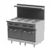 Vulcan EV48SS-8FP208 Endurance 48 Stainless Steel Electric Range with Eight French Plates and Two Ovens - 208V