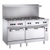 Vulcan EV60SS-10FP208 Endurance 60 Electric Range with 10 French Plates, Standard Oven, and Oversized Oven - 208V