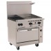 Vulcan 36S-2B24GTN Endurance 2 Burner 36 Natural Gas Range with 24 Thermostatic Griddle and Standard Oven Base - 135,000 BTU