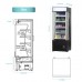 WESTLAKE LD3-2Z-C1 28"W 28" D Open Air Cooler Grab and Go Refrigerator