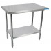 BK Resources SVT-1848 Work Table 48W X 18D 18/430 Stainless Steel Top