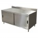 BK Resources CSTR5-2472S Chef Table Cabinet Base With Sliding Doors 72W X 24D X 39-3/4H Overall Size