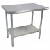 BK Resources CVT-7230 Work Table 72W X 30D X 34-3/4H 16/304 Stainless Steel Top Reinforced With (2) 5 C Channels