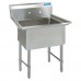 BK Resources BKS-1-20-12S Sink One Compartment 25W X 25-13/16D X 43-3/4H Overall Size