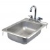 BK Resources BK-DIS-1014-5D-P-G Drop-In Sink One Compartment 12-1/8W X 18-1/2D X 5H Overall Size