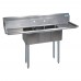 BK Resources BKS-3-1220-12-12TS Convenience Store Sink Three Compartment 60W X 25-13/16D X 39-3/4H Overall Size