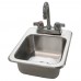 BK Resources DDI-0909524-P-G Deep Drawn Drop-In Sink One Compartment 11-1/8W X 13-1/2D X 5H Overall Size